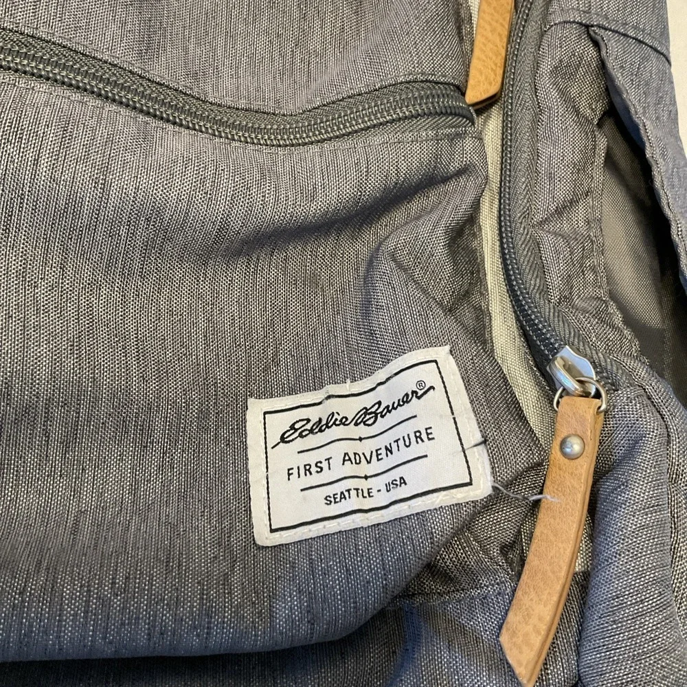 Eddie Bauer Bridgeport Places & spaces Back‎ Pack Diaper Bag - Gray with Tan